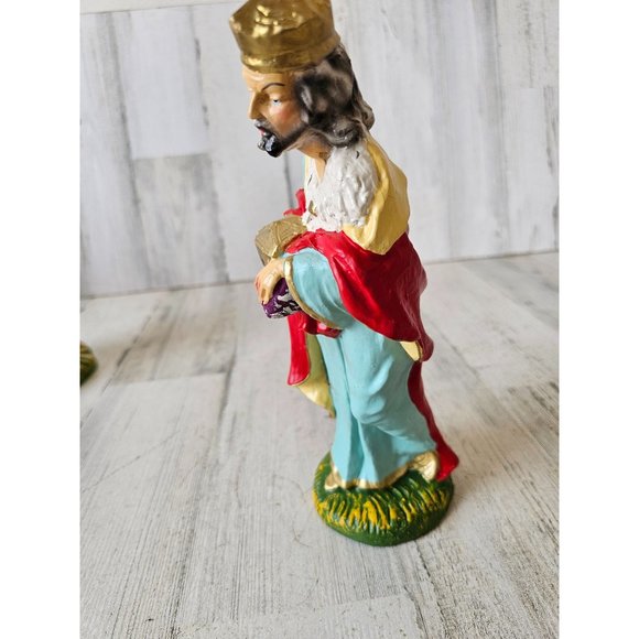 Vintage fontanini paper mache 77 Wiseman large myrrh village Xmas decor - Picture 2 of 8